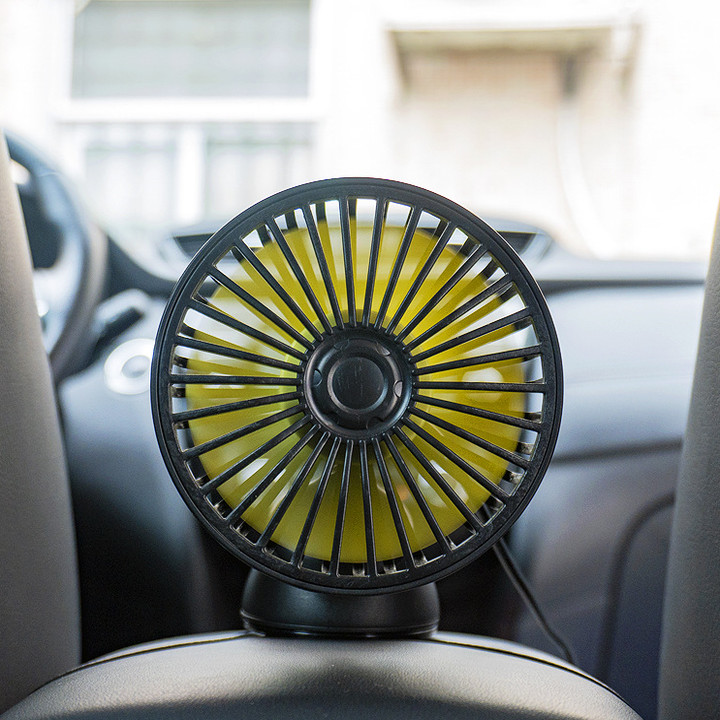 Quạt máy đơn mini dùng cho gắn taplo và kính xe ô tô, bàn làm việc F403