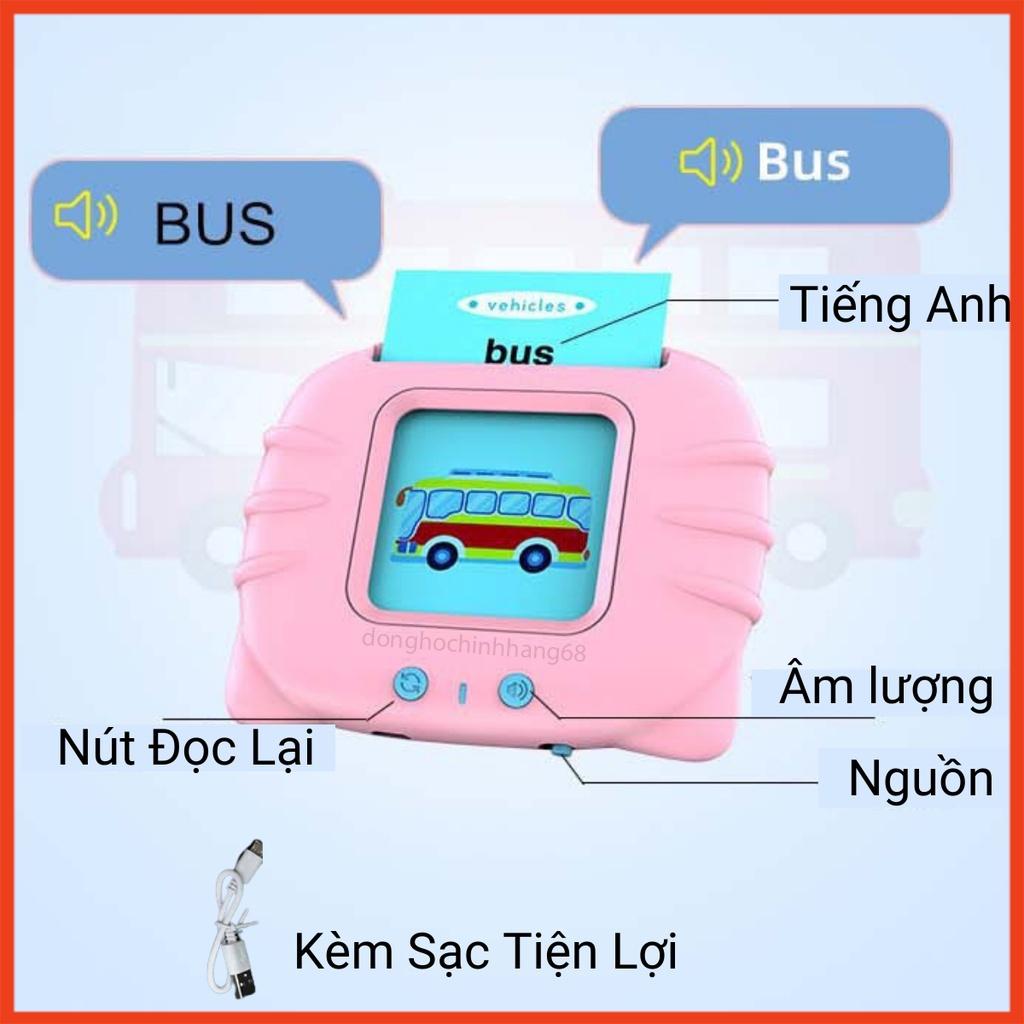 Máy Đọc Thẻ Tiếng Anh Cho Bé Flashcard Gồm 112 Thẻ 224 Từ Tiếng Anh Sạc Cổng USB Không Có Sóng Điện Từ Bảo Hành 1 Năm