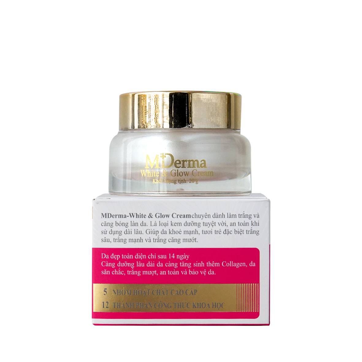 Combo dưỡng da MDerma cao cấp trắng sâu, trắng mạnh, trắng căng mướt