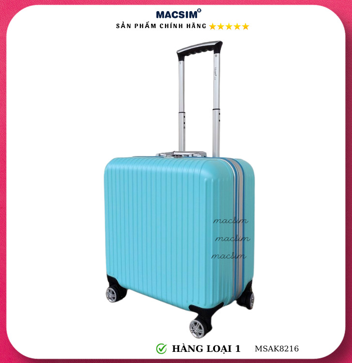 Vali cao cấp Macsim Aksen hàng loại 1 MSAK8216 cỡ 17 inch màu xanh