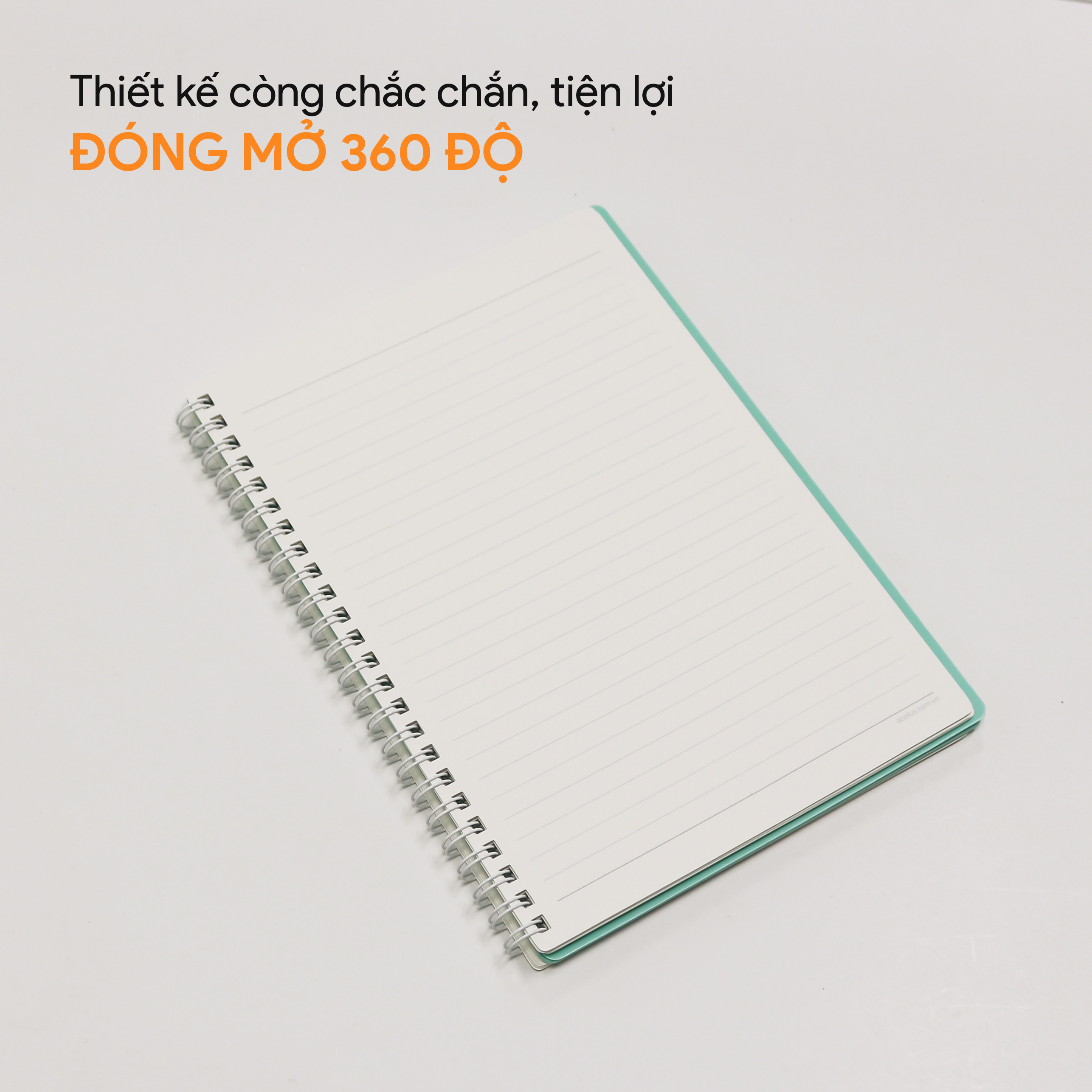 Sổ lò xo A5 kẻ ngang Designism AO+ 140 trang, nhiều màu sắc DN675