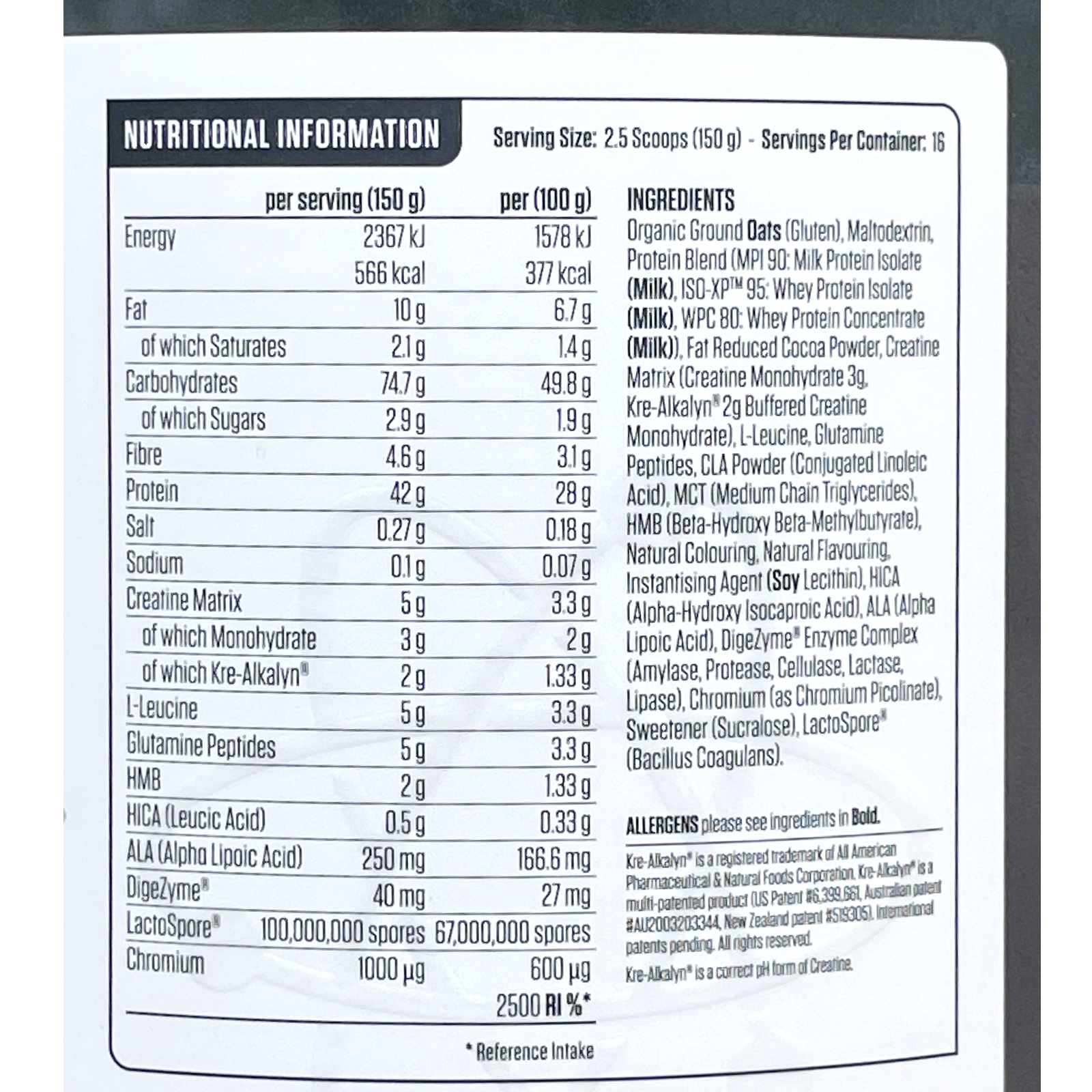 Sữa tăng cân tăng cơ nạc Critical Mass của APPLIED NUTRITION hương Socola Bạc Hà hộp 2.4kg hỗ trợ tăng cân, tăng cơ nhanh cho người gầy kén ăn