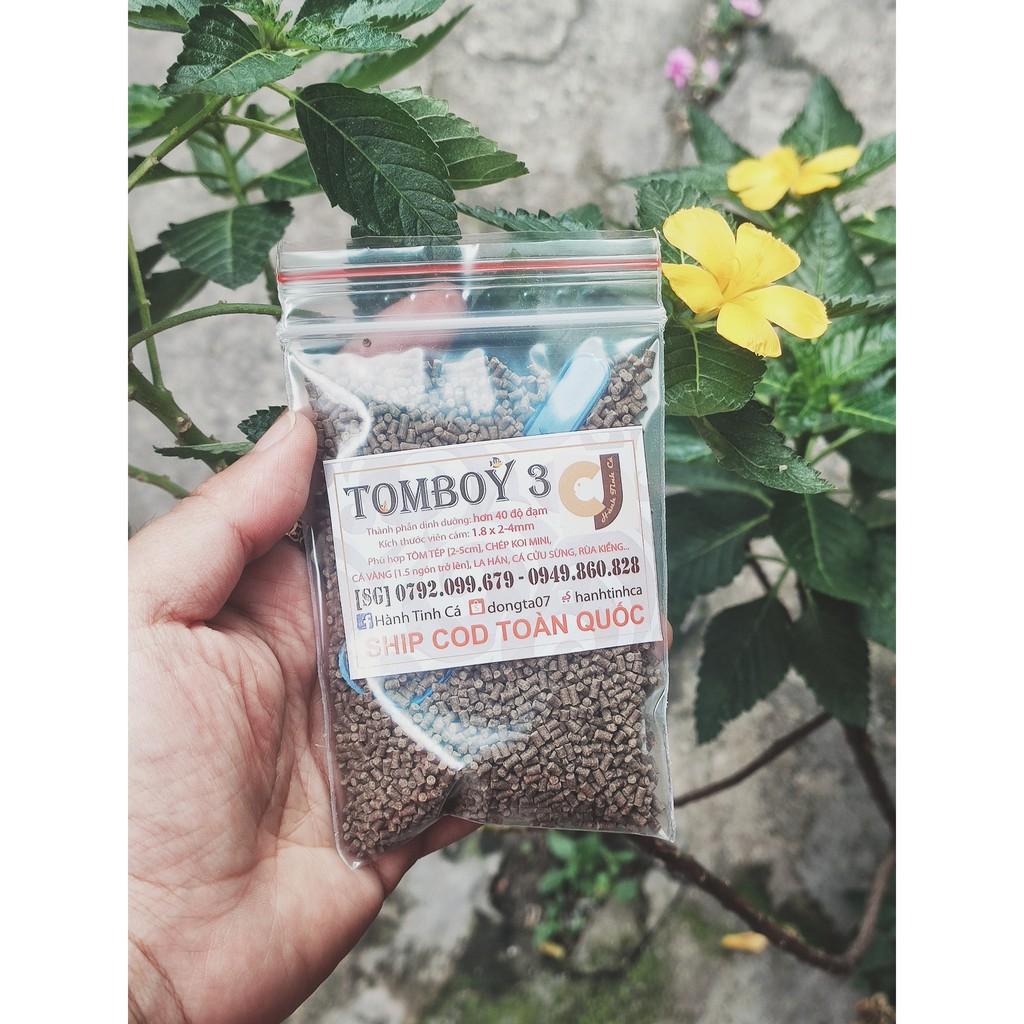 Túi zip 50gram Cám Tomboy 3 - dùng cho CÁ-TÉP-TÔM-CỬU SỪNG-LA HÁN-RÙA KIỂNG