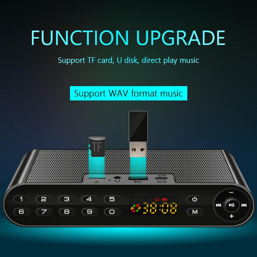 Toproad không dây loa bluetooth di động loa enceInte handsfree mp3 với mic tf fm hifi subwofer loa dữ liệu bass deep loa Color: Gold Speaker