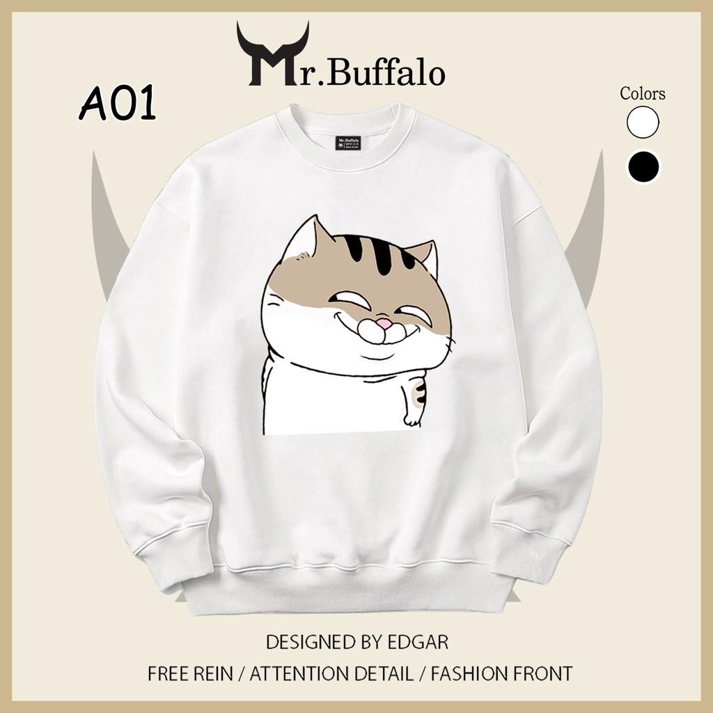 Áo Sweater Mèo Ami cute lạc lối Mr.buffalo - A01, A01