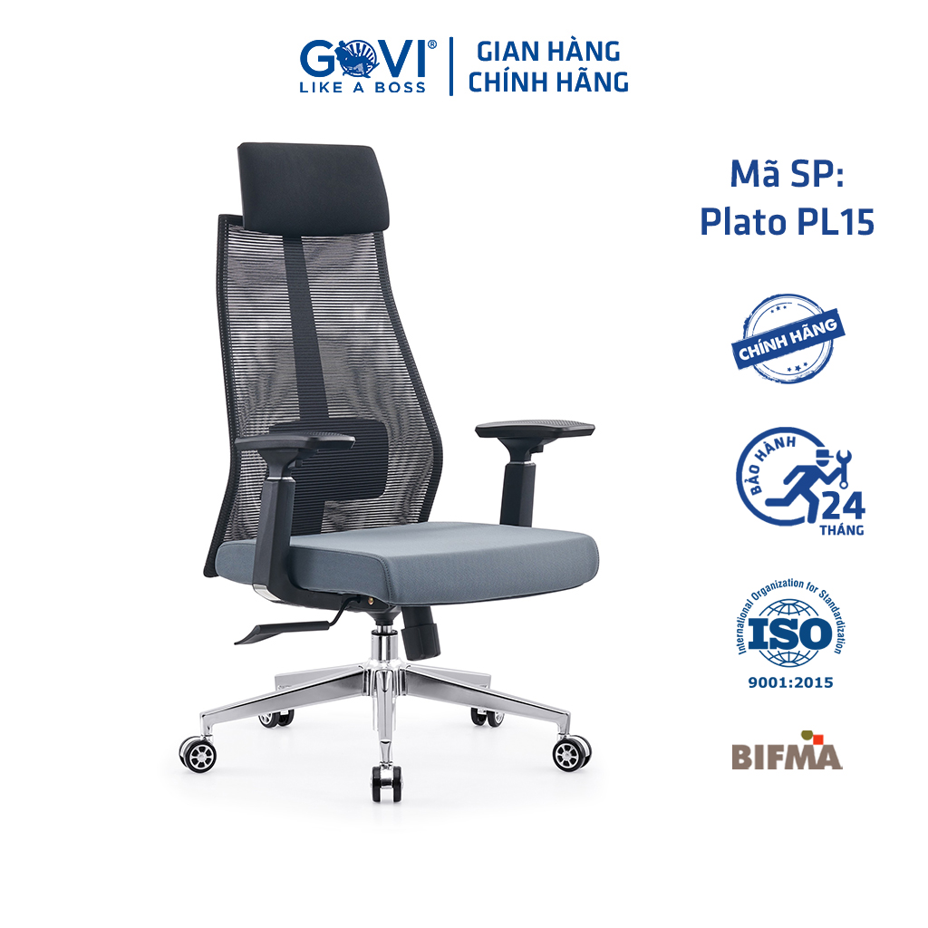 Ghế công thái học GOVI Ergonomic Plato PL15 Thiết kế bảo vệ sức khỏe