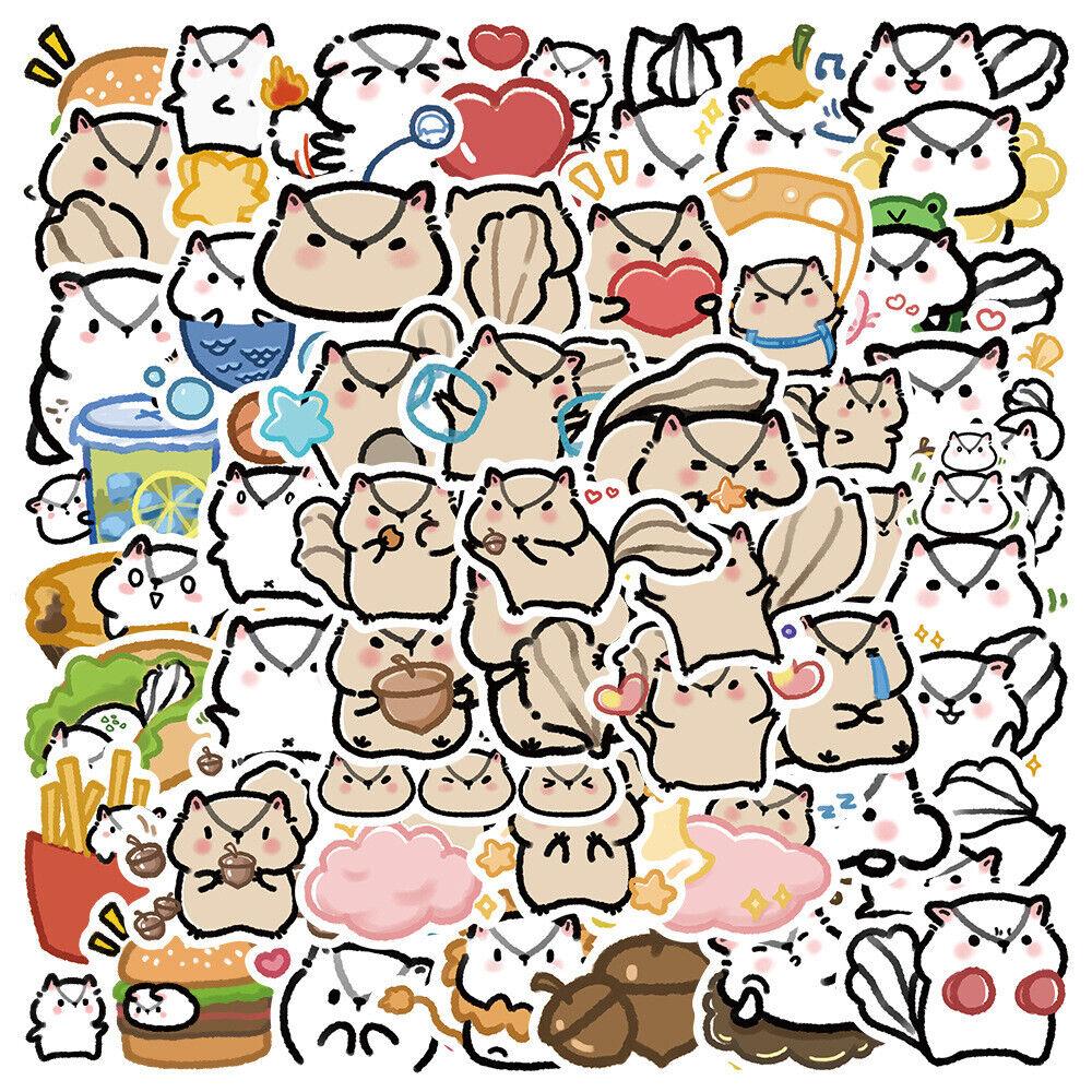 Sticker sóc cute trang trí mũ bảo hiểm, guitar, ukulele, điện thoại, sổ tay, laptop - mẫu S6