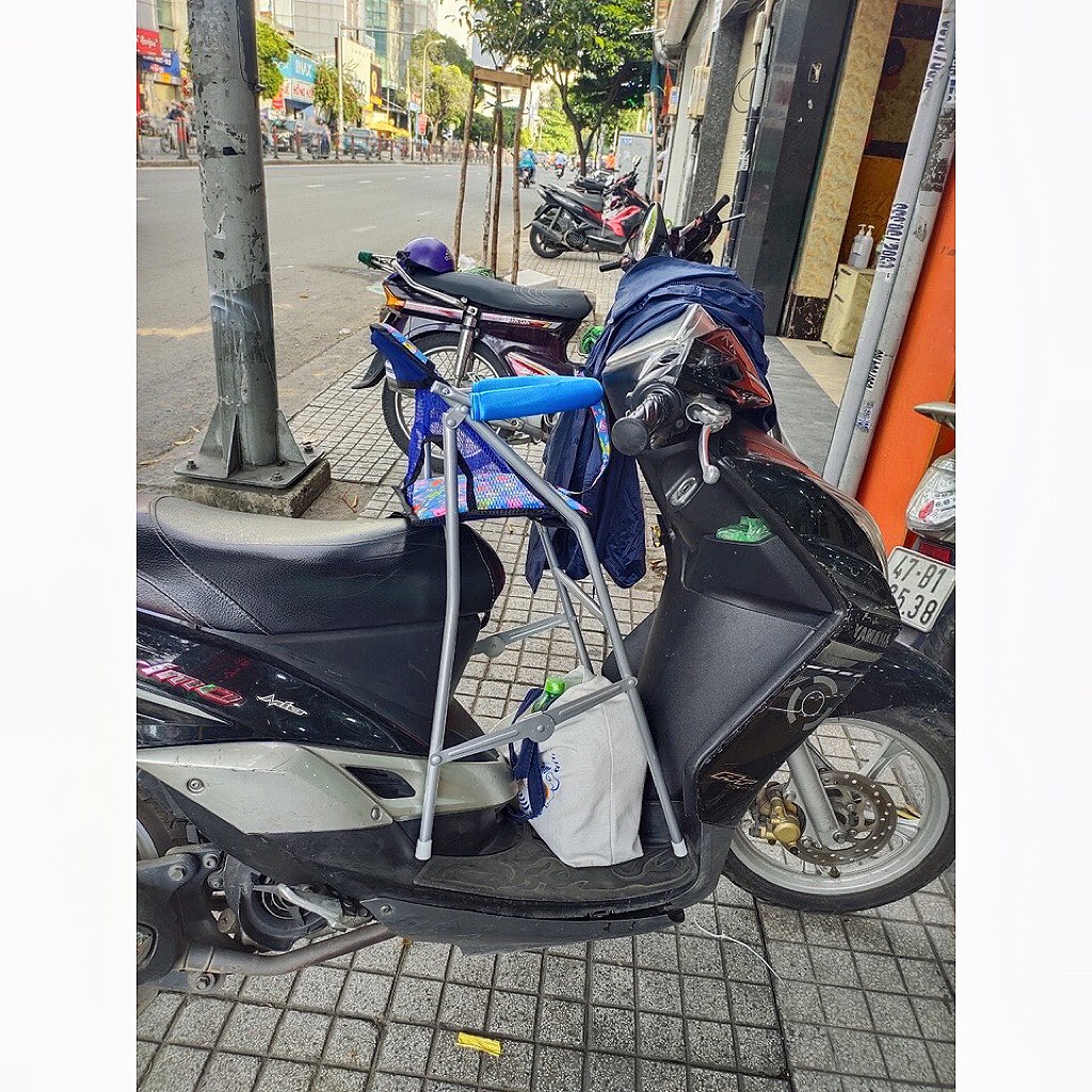 GHẾ ĐI XE MIO CHO BÉ , GHẾ GA XÉP SẮT SƠN TĨNH ĐIỆN