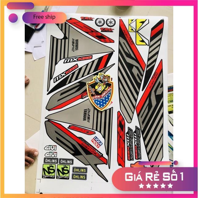 Tem rời Exciter 150 sọc đỏ đen