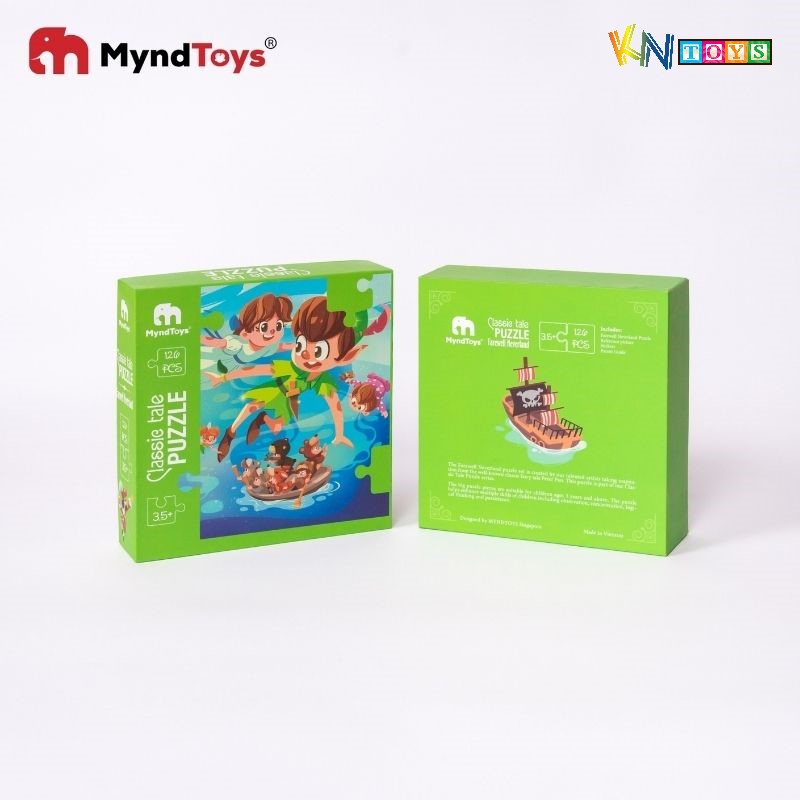 Đồ Chơi Xếp Hình MyndToys - Classic Tale Puzzle – Farewell Neverland (Peter Pan và Thuyền trưởng Hook - 126 mảnh ghép cho Bé Từ 3.5 Tuổi)