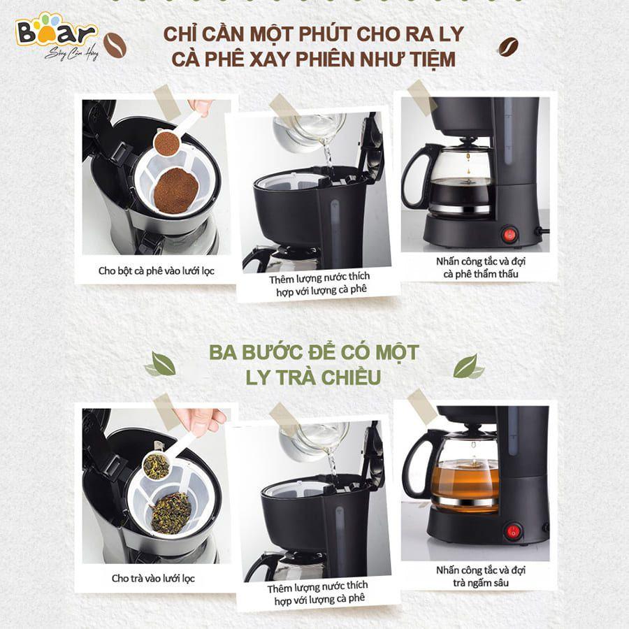 Máy pha cà phê Bear KFJ-403. Máy pha café chính hãng BEAR cao cấp HAGU - Hàng chính hãng