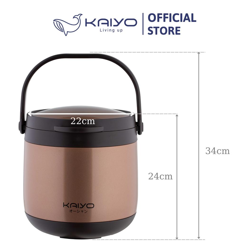 Nồi ủ chân không KAIYO, màu vàng đồng, dung tích 4,5 lít