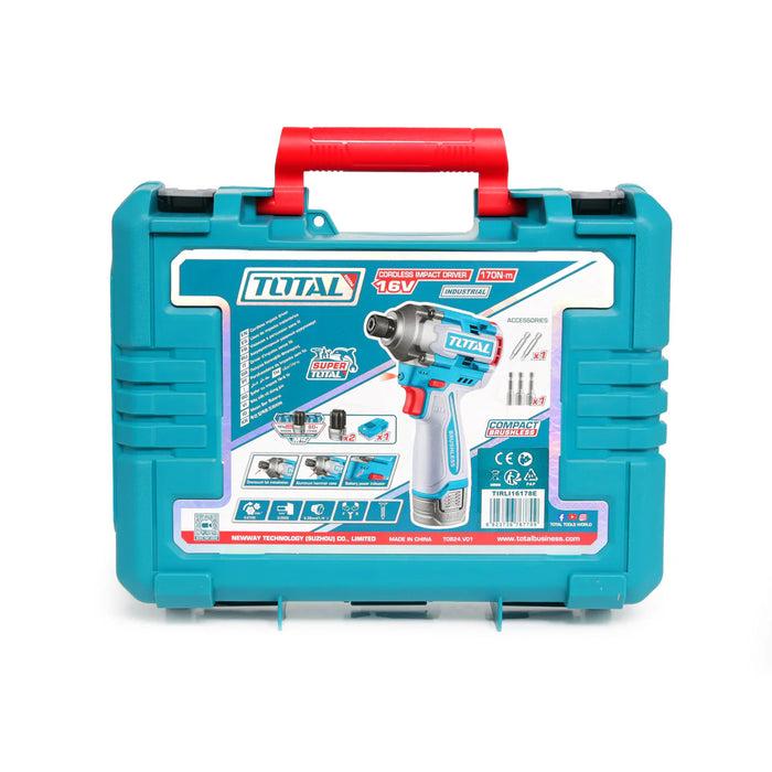 MÁY SIẾT VÍT KHÔNG CHỔI THAN DÙNG PIN LITHIUM 16V 170NM TOTAL TIRLI16178 - HÀNG CHÍNH HÃNG