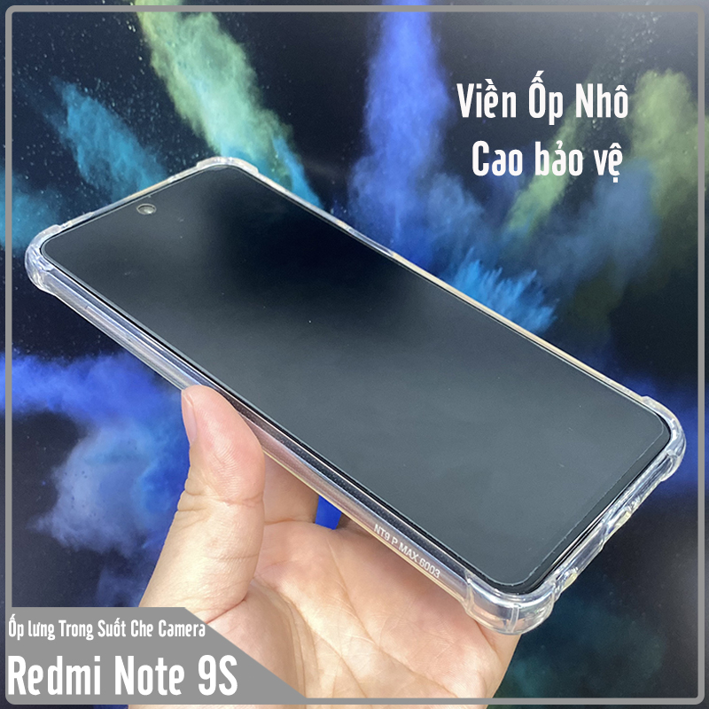 Ốp lưng cho Xiaomi Redmi Note 9S - Redmi Note 9 Pro TPU Trong Suốt Che Cam