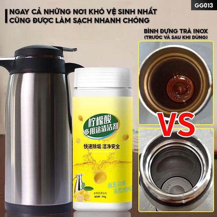 Bột Vệ Sinh Lõi Bình Đun Nhiệt Khử Sạch Các Mảng Bám Trà Hoặc Các Lớp Bám Có Dấu Hiệu Gỉ Sét Hiệu Quả GG013