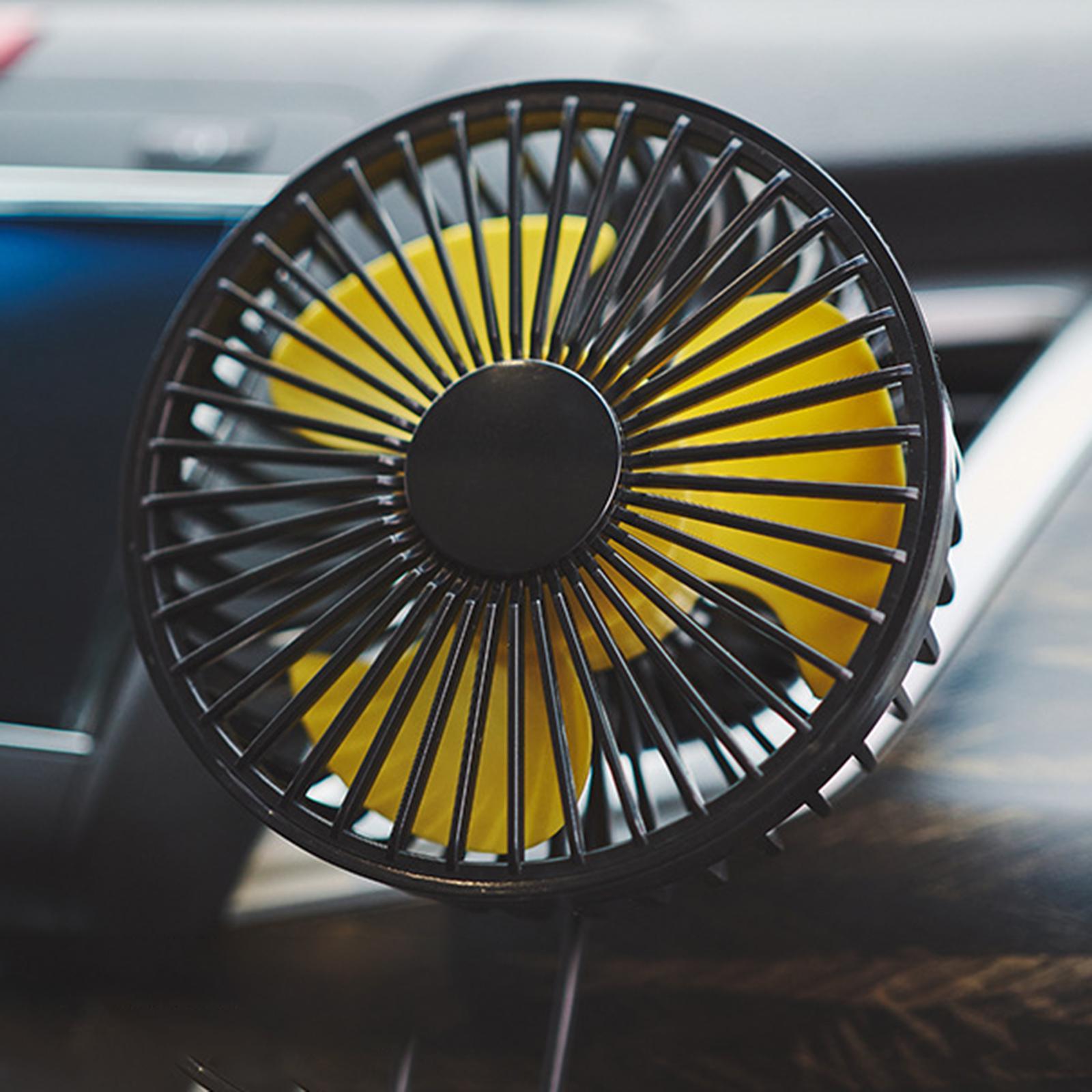 Car USB Clamp Fan Clip On Air Conditioner Cooling Fan for RV SUV
