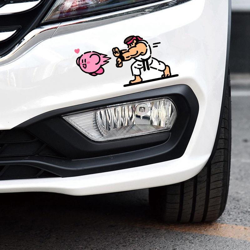 Kirby & KOF Sticker Dán xe máy chống thấm nước Decal trang trí kính chắn gió