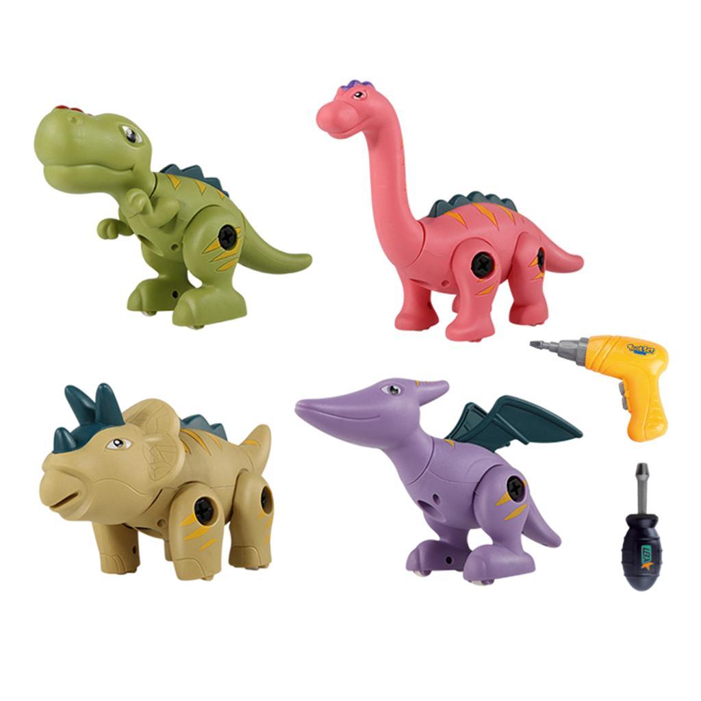 Detachable  Dinosaur Toys with Screwdriver for Girls 5 PCS