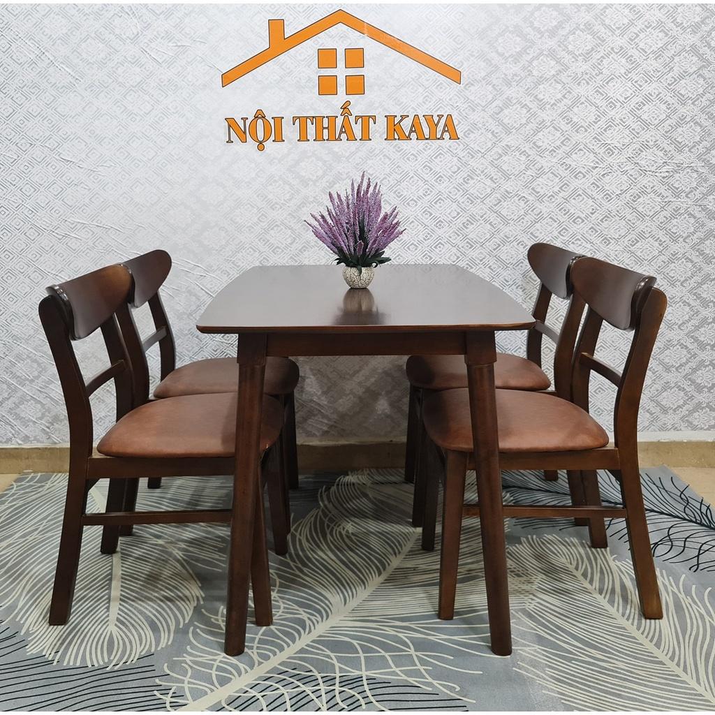 Set Bàn Ăn 4 Ghế Lunar (Nâu)