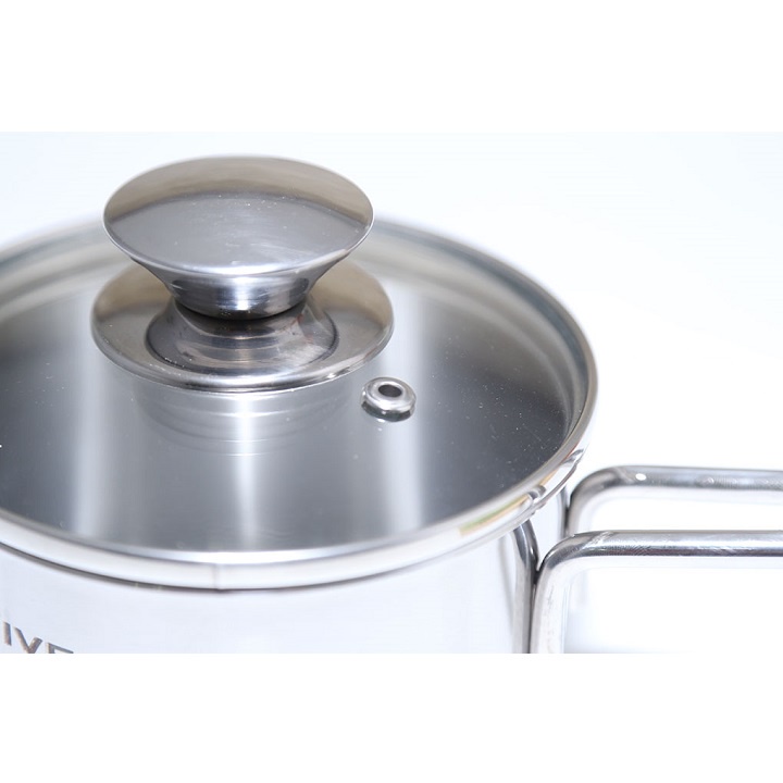 Quánh Inox Nắp Kiếng Fivestar Q12-3DG - Hàng Chính Hãng