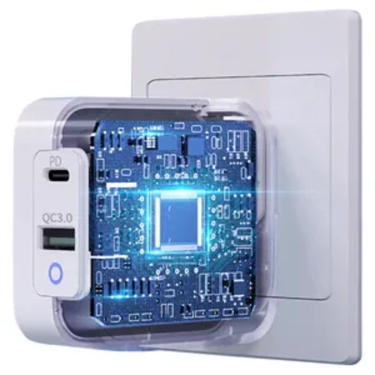 Củ sạc nhanh CHOETECH PD8002 65W GAN 2 cổng – Hàng chính hãng