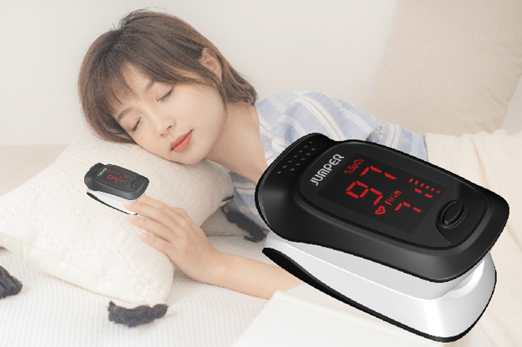 Máy đo nồng độ oxy máu và nhịp tim Jumper SPO2 JPD-500D màn hình LED