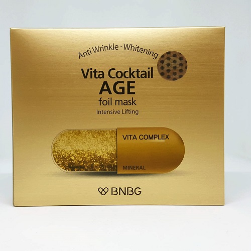 Combo 10 Mặt nạ thiếc chống lão hóa, nâng cơ mặt BNBG Vita Cocktail Age Foil Mask 30ml x 10