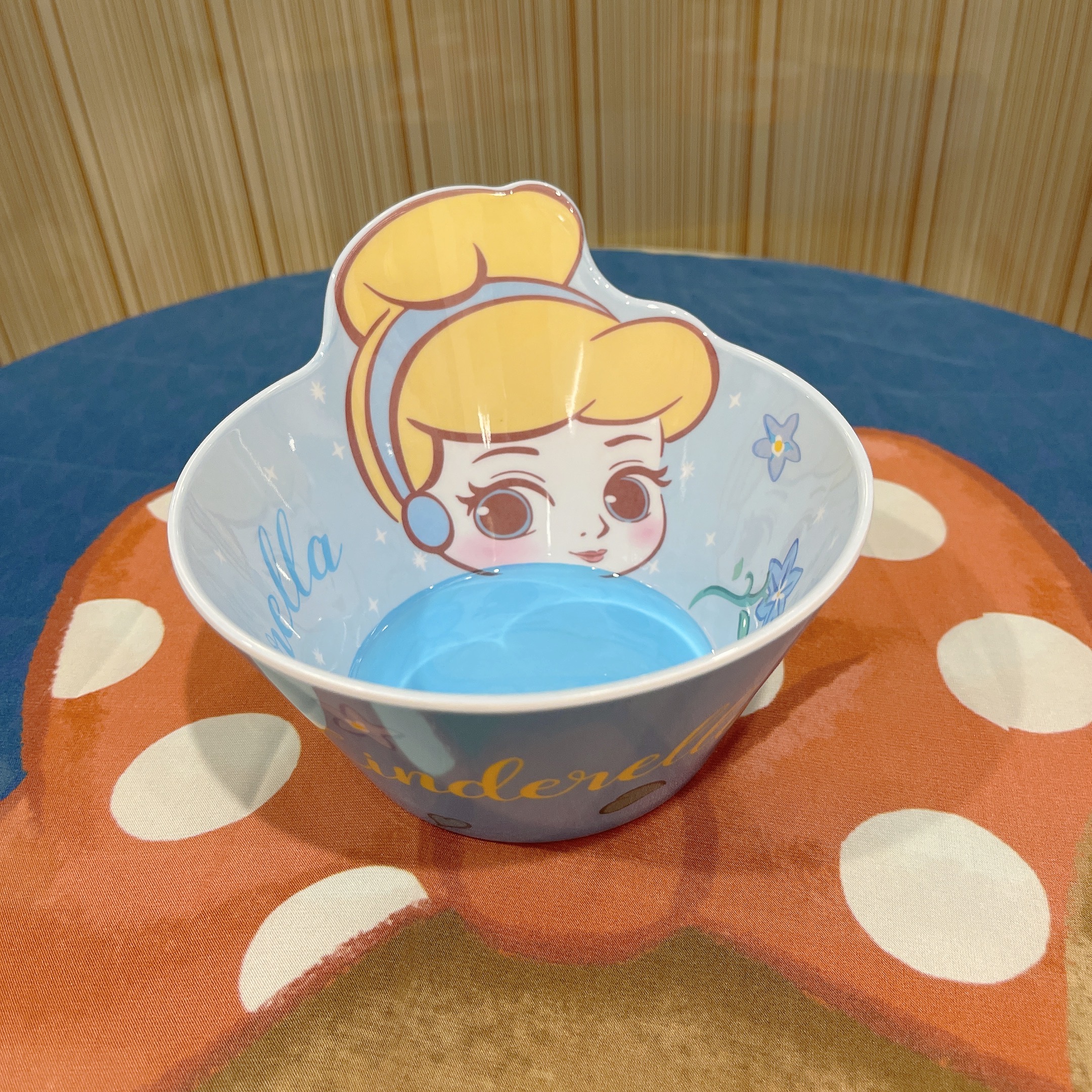 Chén ăn tô nhựa melamine hình công chúa Cinderella lọ lem Disney nổi 3D cho trẻ em bé gái - CHENCIN