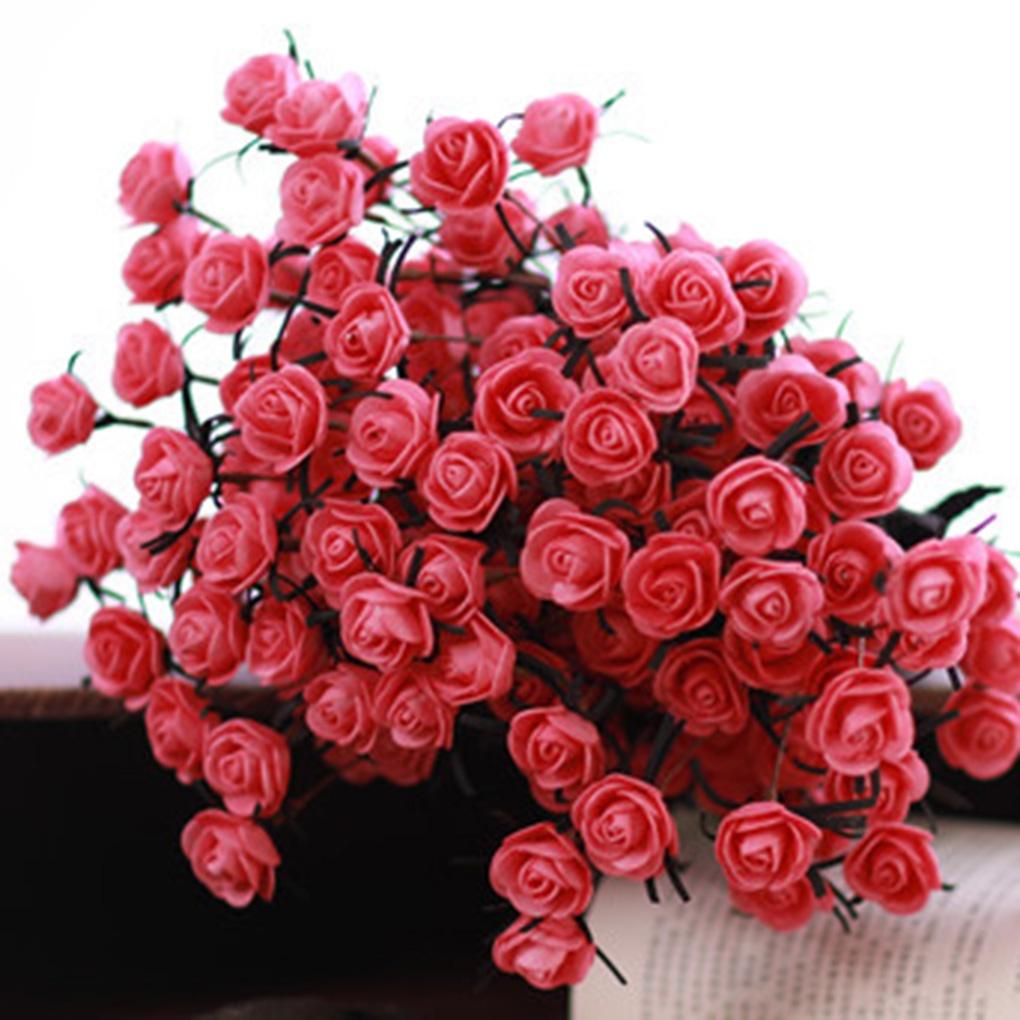 15 Stems Artificial Fake Full Blooming Rose Flower Bouquet Home Office Decoration Country Style【vollter1