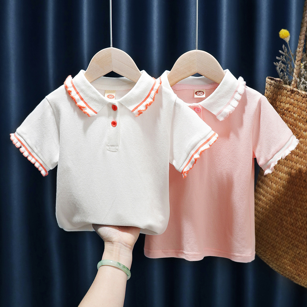 Áo Polo cho bé gái chất vải cotton cá sấu cao cấp thoáng mát, mềm mịn ATP4