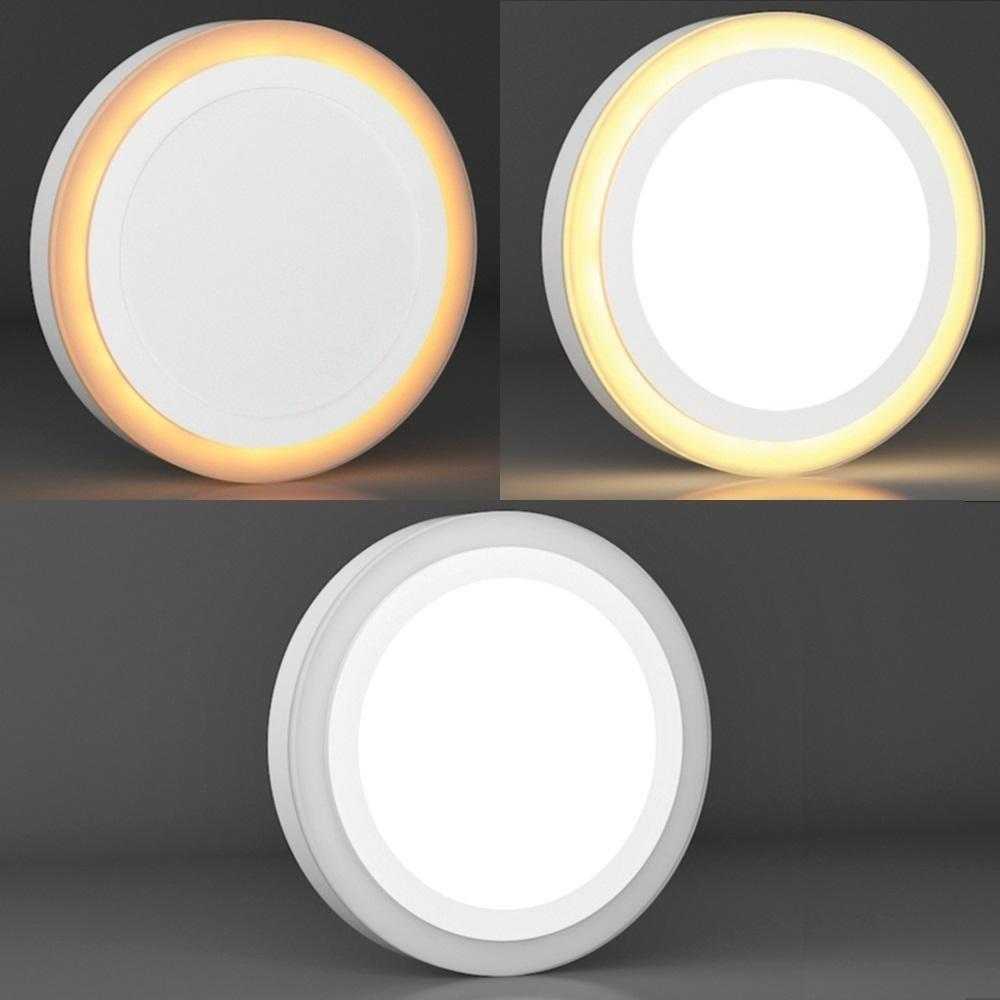 Đèn LED ốp trần đổi màu Rạng Đông tròn model LN12N đế nhựa