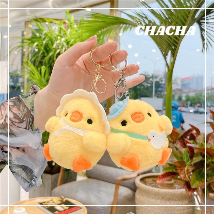 Móc khóa hình gà con nhồi bông cute treo balo túi xách siêu dễ thương Chacha Sweet