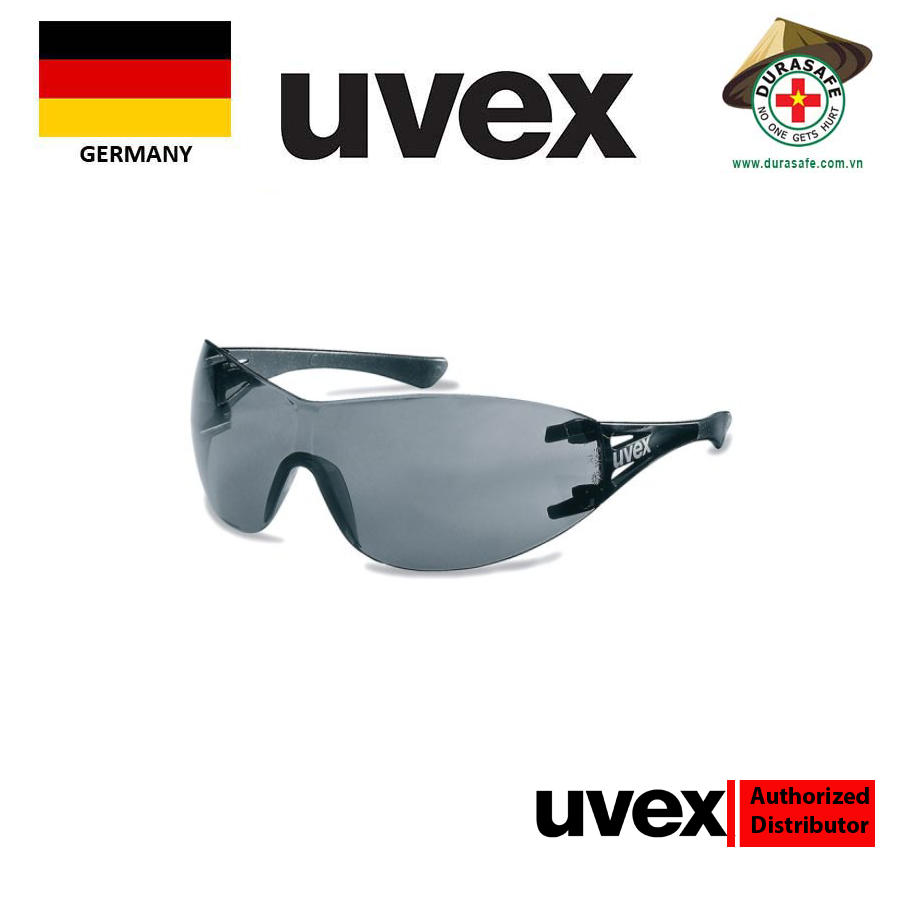 Kính UVEX 9177281 X-Trend Safety Spectacle Black Frame Grey Supravision HC-AF Len (tặng kèm hộp đựng kính)