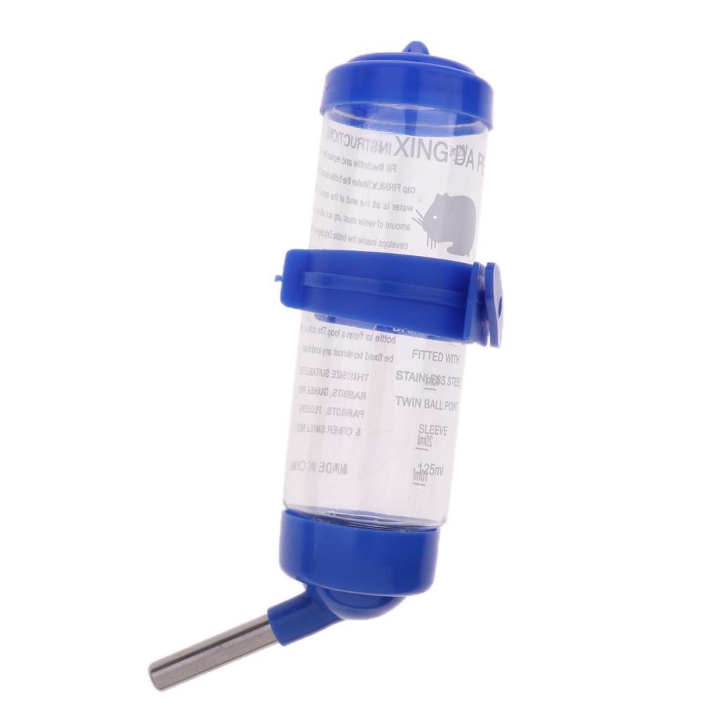 Kennel Cage Water Dispenser 125ML Pet Dog Water Bottle for Bunny Hamster