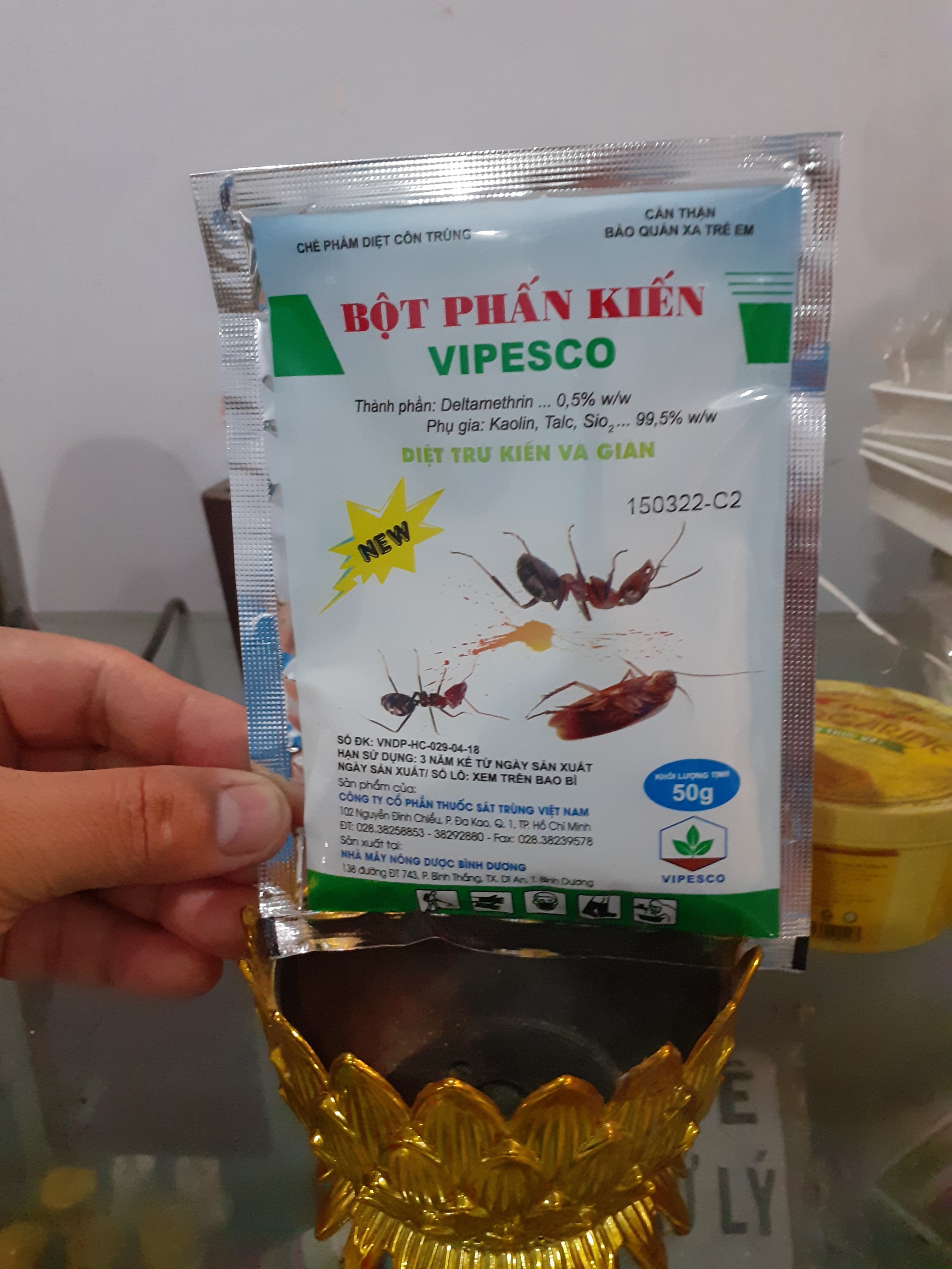 Bột phấn kiến, gián