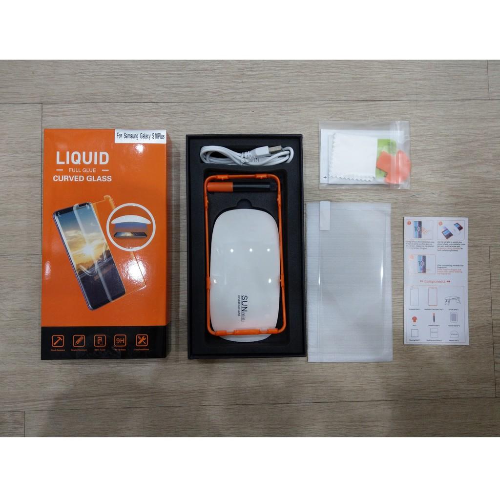 dán cường lực UV 100% nhạy cảm ứng dành cho S a m s u n g S10/S10plus Full bộ