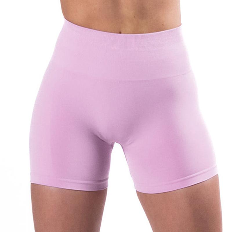 Cao Cấp Đẩy Lên Ngắn Độ Đàn Hồi Thoáng Khí Scrunch Mông Quần Short Thời Trang Chạy Bộ Quần Short Thể Thao Nữ Quần Áo Tập Gym Color: Yellow Size: S
