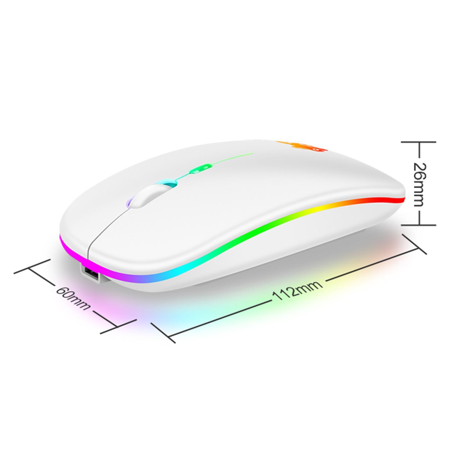 Tachiuwa LED Wireless Mouse Laptop PC 2.4G Mute Mice Gaming with Receiver