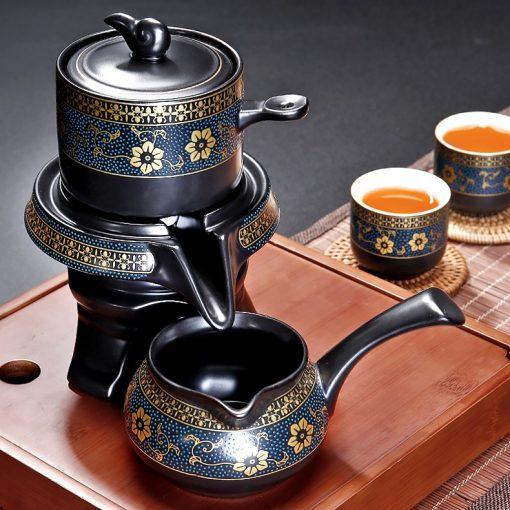 Bộ Ấm Chén Pha Trà Đạo Cối Xay Trung Quốc Đẹp Độc Lạ Xanh Đen Trắng Bảo Hành 30 Ngày Sương Mai