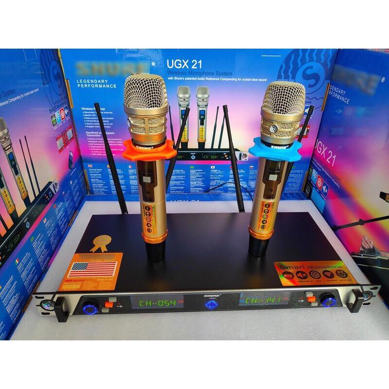 Micro không dây UGX21- hát karaoke gia đình, micro sân khấu chuyên nghiệp - âm thanh đỉnh cao