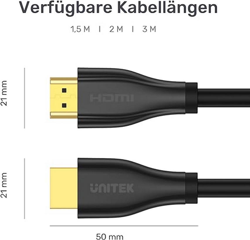 CÁP HDMI PREMIUM 2.0/4K - 1.5M UNITEK C1047GB - HÀNG CHÍNH HÃNG