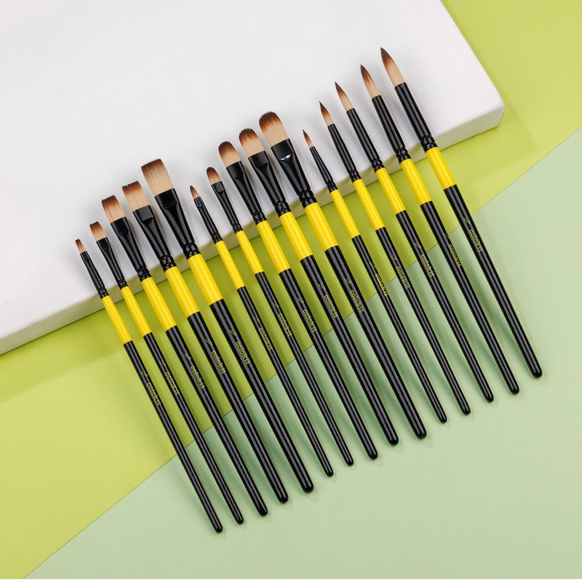 Bộ 5 Cọ Vẽ Màu Nước Đầu Filbert - Colokit BRW-C005