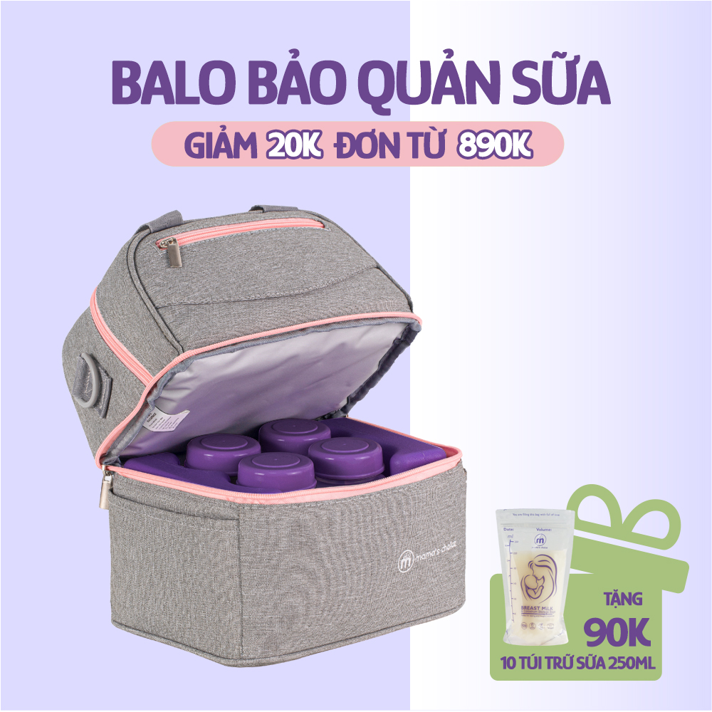 Combo Balo Bảo Quản Sữa Mẹ Mama’s Choice, Trọn Bộ Giữ Nhiệt Bình Sữa Đa Năng, Đựng Đồ Cho Mẹ Bé, Giữ Lạnh Lên Tới 14 Giờ