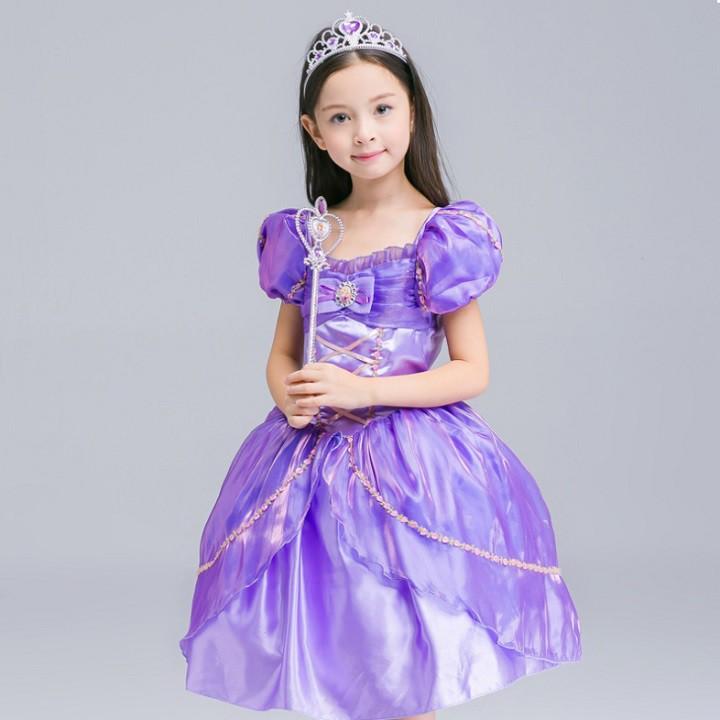 ẢNH THẬT - Đầm Công Chúa Rapunzel Tay Ngắn