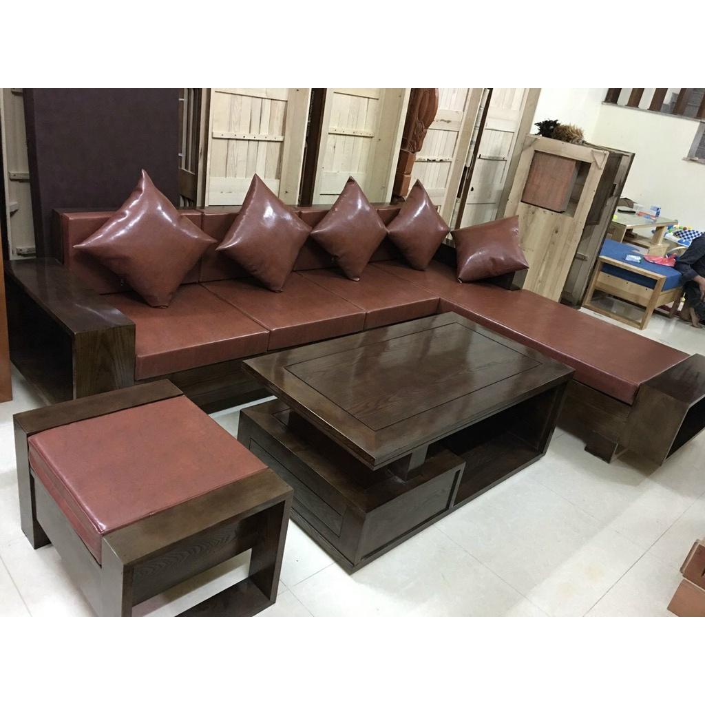 Sofa gỗ sồi xám