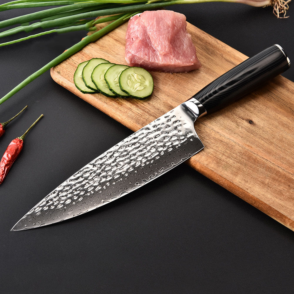 DAO BẾP NHẬT BẢN GYUTO THÉP DAMASCUS MÃ E1DT119