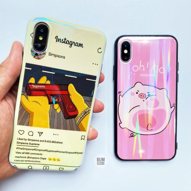 Ốp Lưng Dẻo In Phủ Bóng Nhiều Hoạ Tiết Cho Iphone Xsmax / Xs / X / 8 Plus / 7 Plus