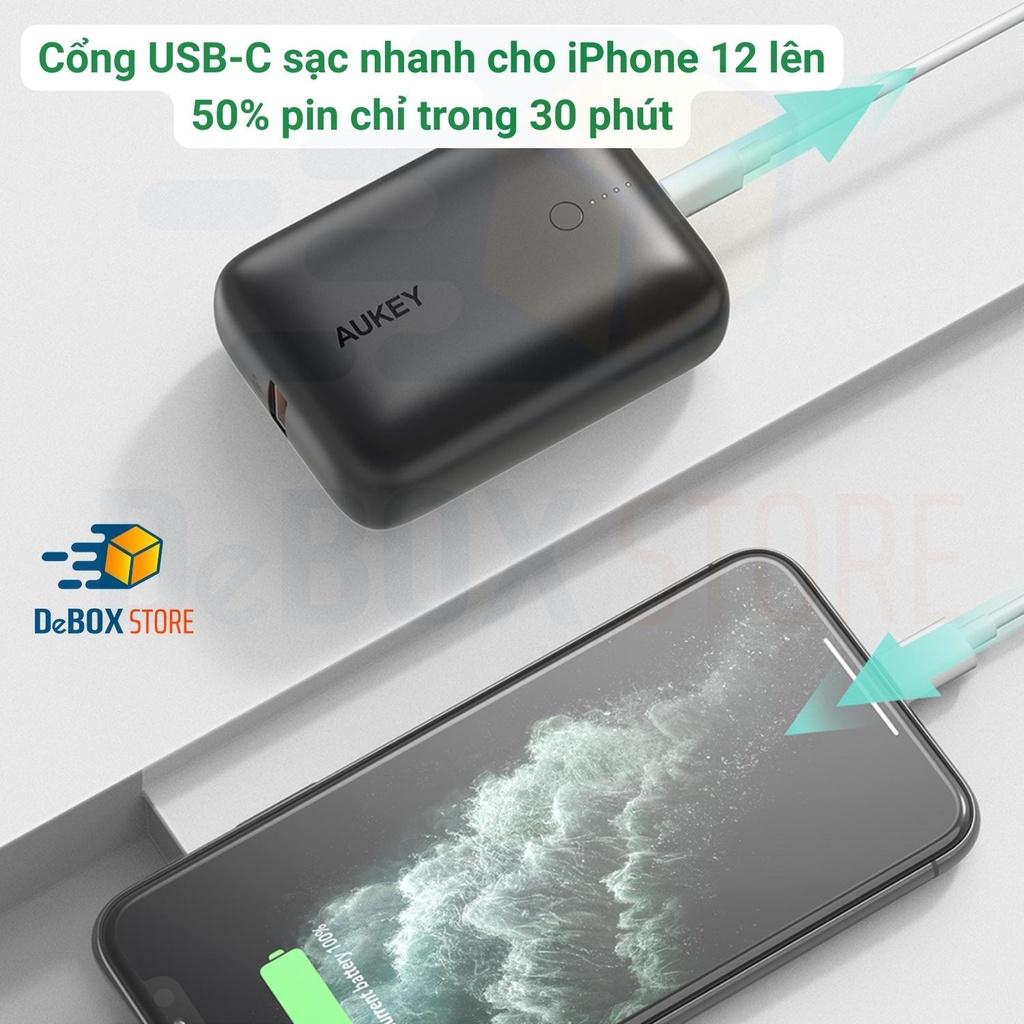 COMBO BỘ PIN SẠC DU LỊCH AUKEY ON THE GO BUNDLE TK-2 (SDP N83S 10.000mAh/Củ B1 20W/Cáp PD CL1 Dài 1,2m) - Hàng Chính Hãng