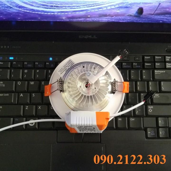 Đèn âm trần 7W viền vàng phi 90 3 chế độ màu siêu bền , giá tốt , ánh sáng đẹp - có đủ cả nguồn
