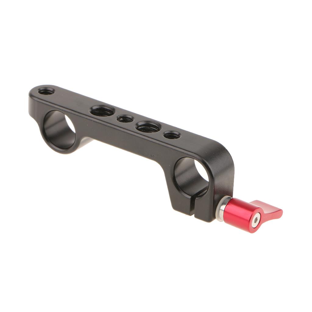 Dual 15mm Rod Clamp Mount for Camera System Rig Support 1/4" & 3/8" Red